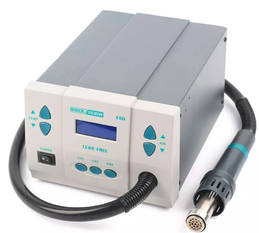 Hot Air Rework Station 861Dw - 高品質なホットエアブロワー 861DW。100％正規品。PCB修理用の電子部品はんだ付け・リワークステーション。