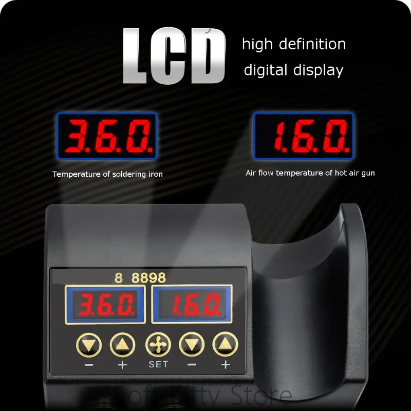 750W 2 in 1 はんだごて ホットエアガン リワーク - 2 In 1 Soldering Rework Station 750W のレビューと価格