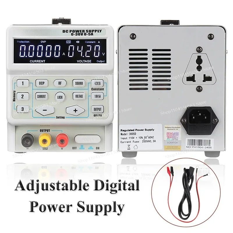 3005D 高精度デジタル可変式DC安定化電源 30V 5A - High Precision Dc Power Supply 30V 10A のレビューと価格