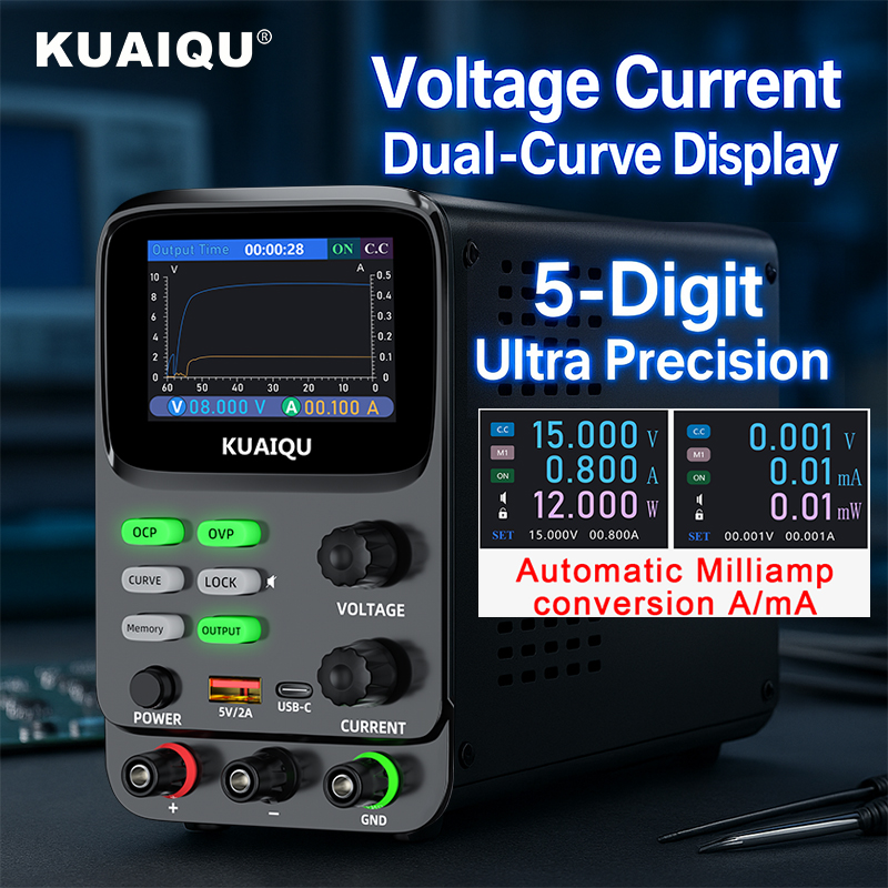 KUAIQU 5ビット超精密調整可能電源30 V 10 A  - High Precision Dc Power Supply 30V 10A のレビューと価格