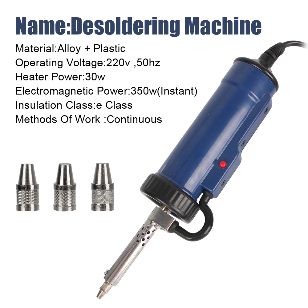 自動除去ポンプ付き3つの吸引ノズル電動はんだ除去機、ポータブ - Desoldering Pump Electric Vacuum Station のレビューと価格