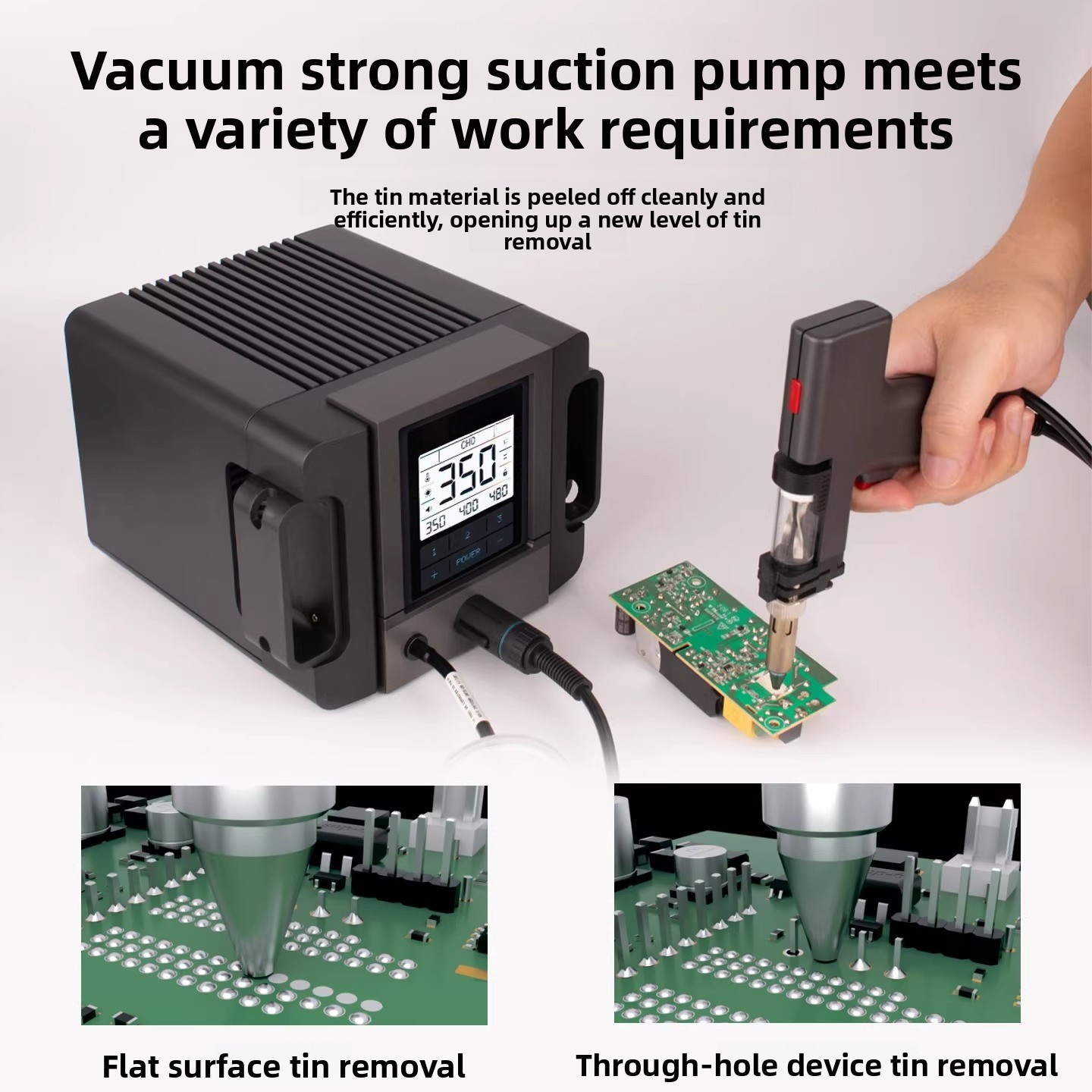 電動はんだ吸い取りポンプ 200W ハイパワー TV2/TV - Desoldering Pump Electric Vacuum Station のレビューと価格