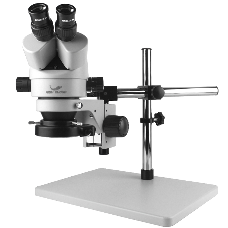連続ズーム付きステレオ三眼顕微鏡,ctvアダプター,電話ラボ - Trinocular Stereo Microscope 7X-45X のレビューと価格