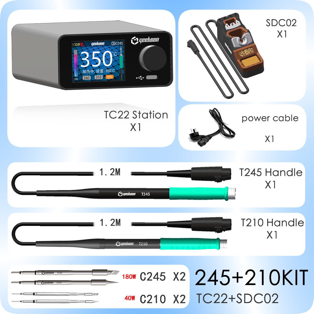 GEEBOON TC22 はんだ付けリワークステーション カ - C210 Precision Soldering Station のレビューと価格