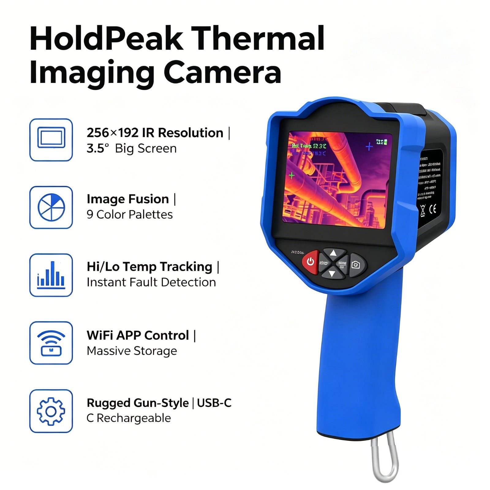 HoldPeak 熱画像カメラ 256×192 赤外線 -2 - Thermal Imaging Camera Pcb Repair のレビューと価格