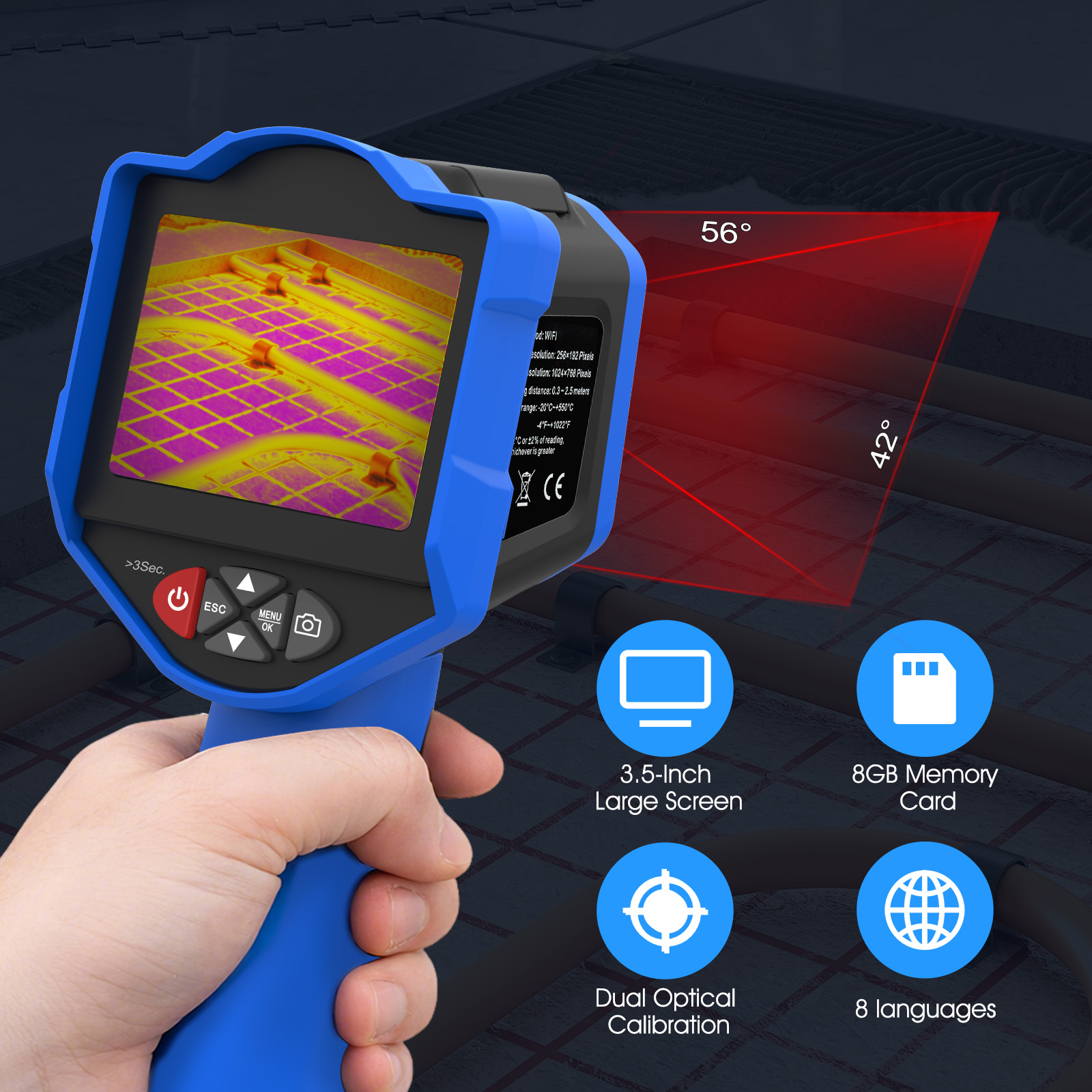 HoldPeak 熱画像カメラ 256×192 赤外線 -2 - Thermal Imaging Camera Pcb Repair のレビューと価格